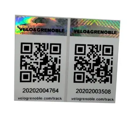 Random QR code variable scratch numbers custom 3D hologram laser sticker label