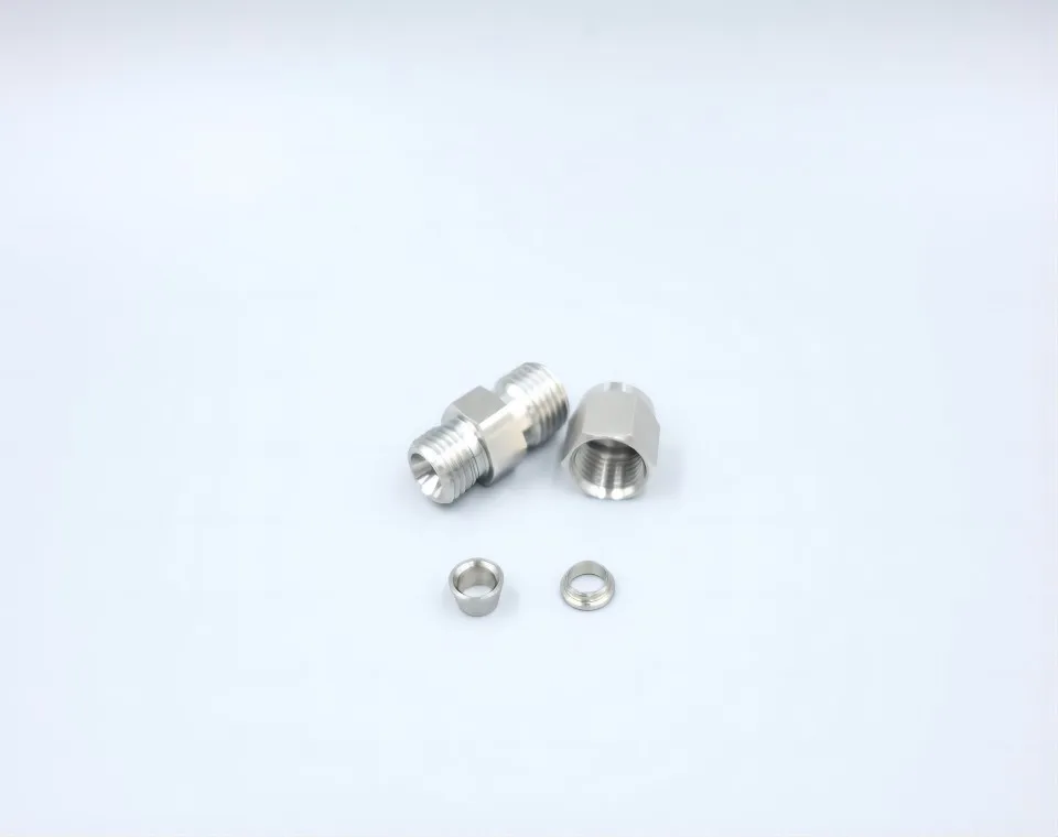 SS304 stainless steel 6mm tube to 1/4 BSP Male thread double ferrule compression fitting