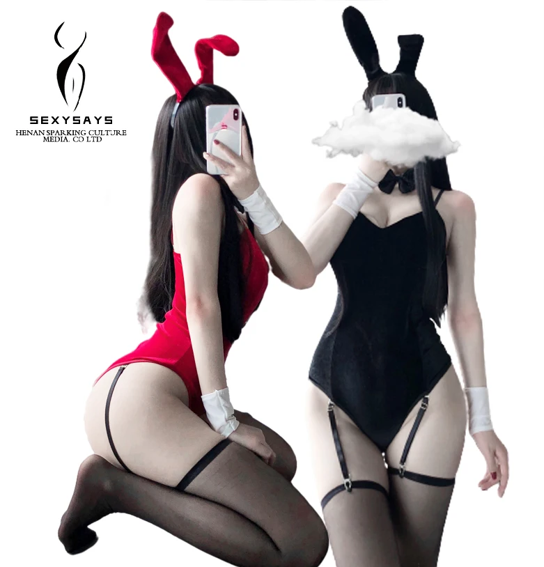 2021 New design high Quality super cute cosplay bunny Conjoined tight sexy underwear Condole belt Sexy lingerie