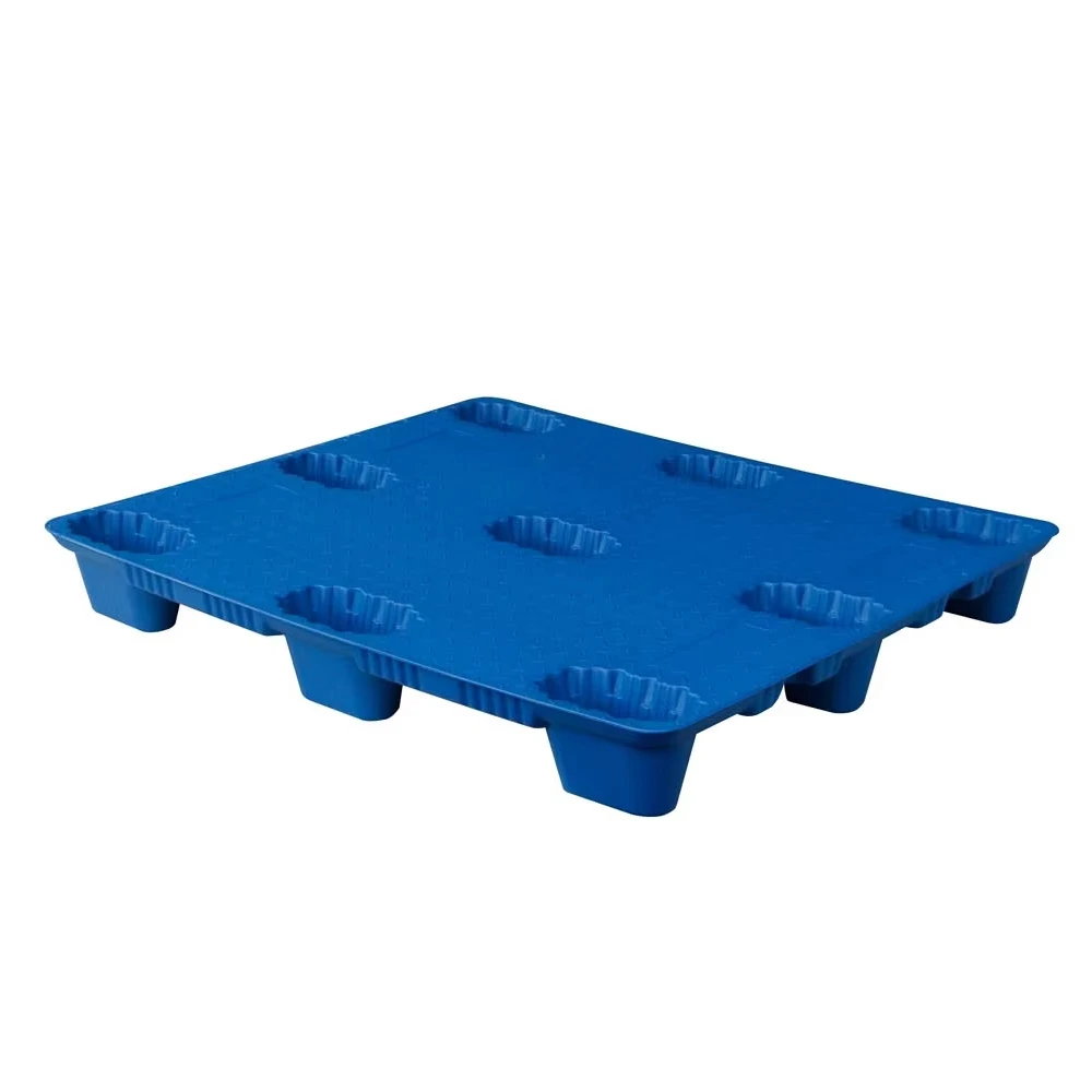 NEXARA 1311 1300*1100*150mm Single Faced Euro Plastic Pallet Nine Runner Blow Molding for Warehouse Storage and Shipping