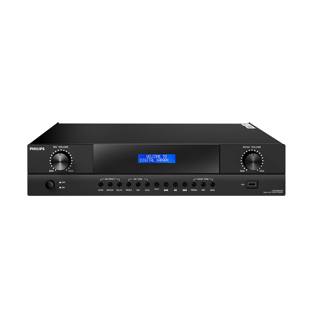 PHILIPS 450 Вт домашний караоке усилитель профессиональный аудио двухсторонний