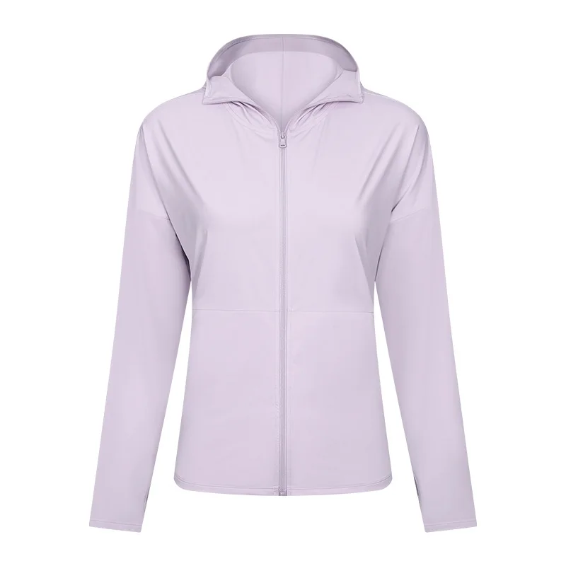 CXXM Women Running Top Sun-Proof Zip Yoga Jacket Windproof Training Hoodie with Pocket