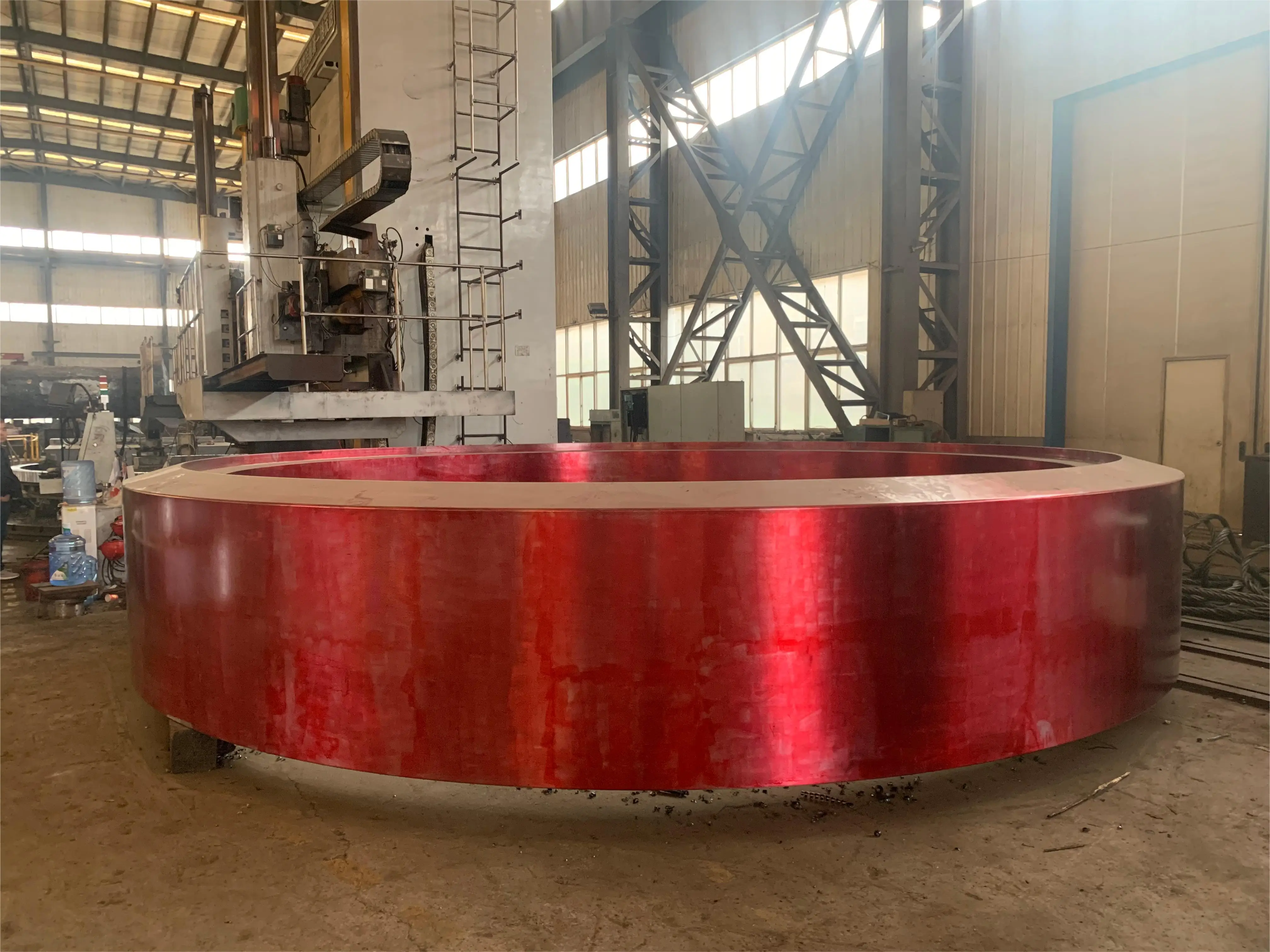 custom heavy Large casting mining equipment alloy steel Large casting steel rotary kiln live ring Rotary Kiln riding ring tyre