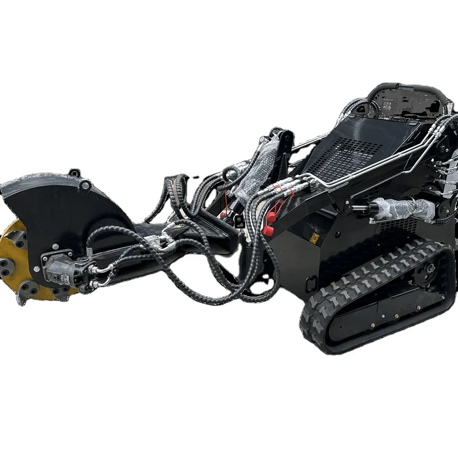 Cheapest popular EPA4/EURO 5 high performance crawler mini skid steer loader with track stump grinder