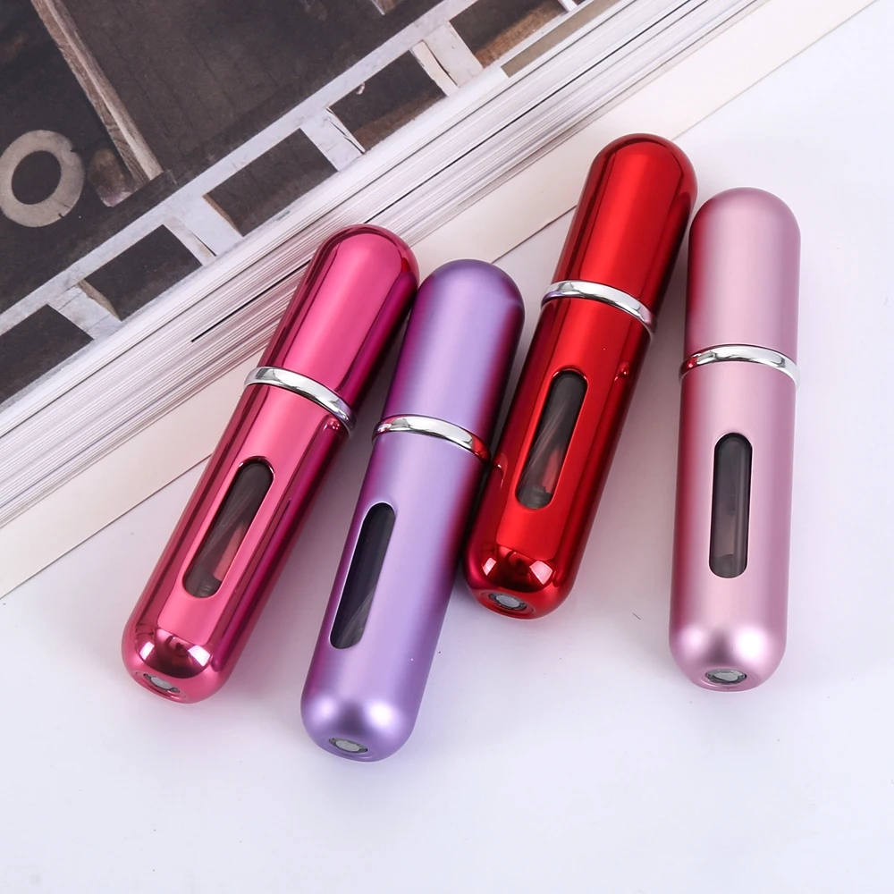 Горячая Распродажа 5 мл мини портативный алюминиевый многоразовый флакон для духов с распылителем пустой красочный футляр для парфюма с распылителем для путешественника