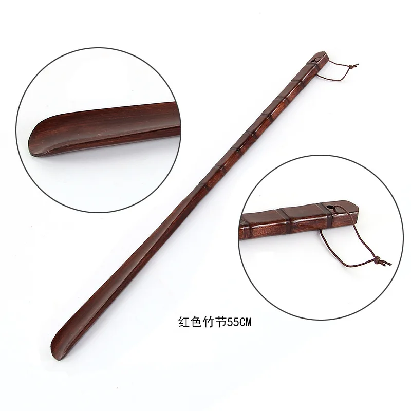 Decorative Shoehorn Long Handle Extended Reach Women Men Kids Senior ...Disabled Natural Wood Shoe Horn