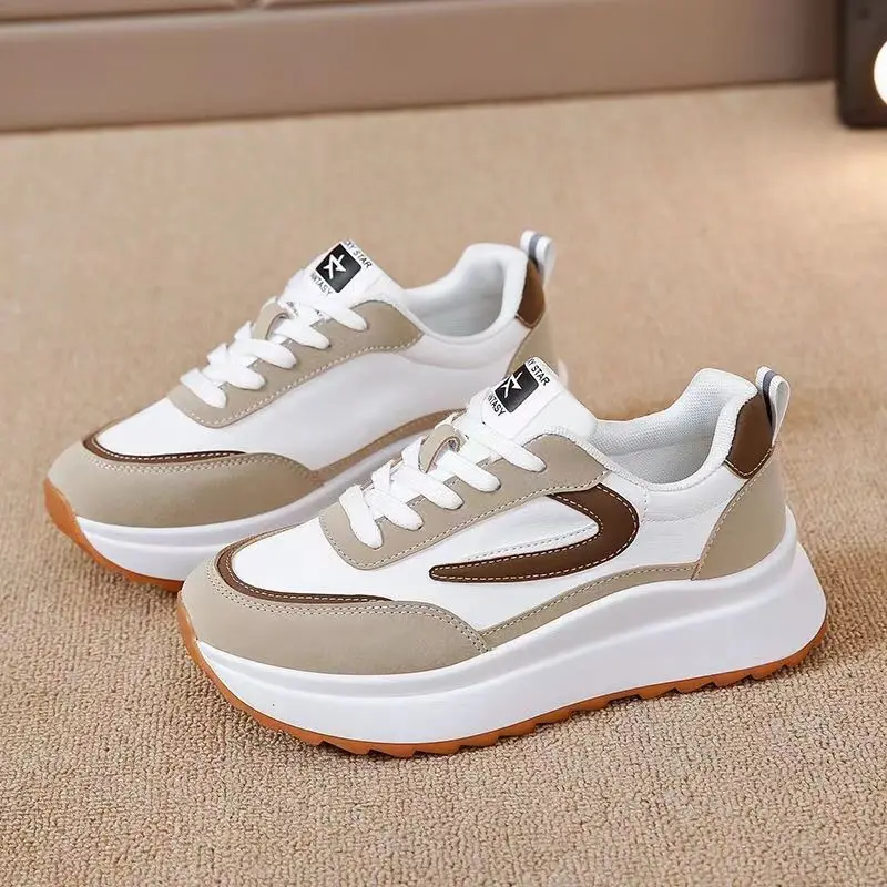 2024 new Casual fashion thick sole wear-resistant non-slip soft double layer fabric women leisure sports walking shoes
