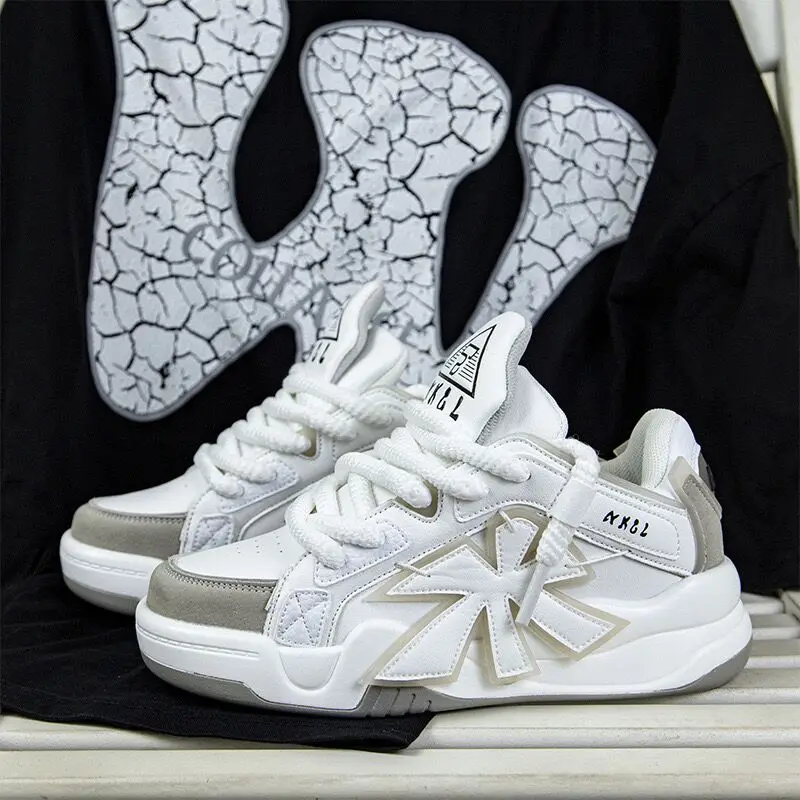 Zari MOQ 30 Pairs Mixed Colors  Thick-soled Increase Chunky Sneakers Matching Couples Casual Shoes New Student Sport Shoes