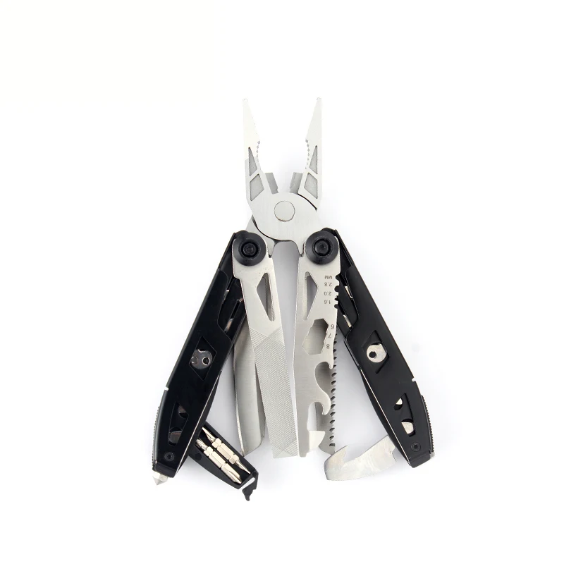 Car Survival Tools Folding Multi Purpose Plier with Seat Belt Cutter and Glass Breaker , Foldable Pocket Multi Tool