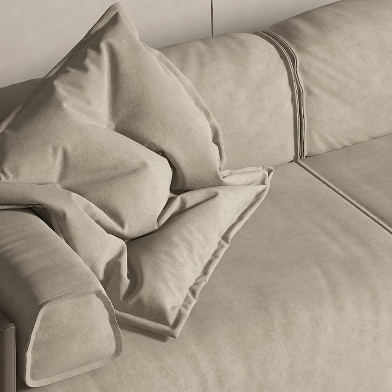 china Factory Outlet sofa micro velvet creamy white oversized velvet sofa velvet living room sofas