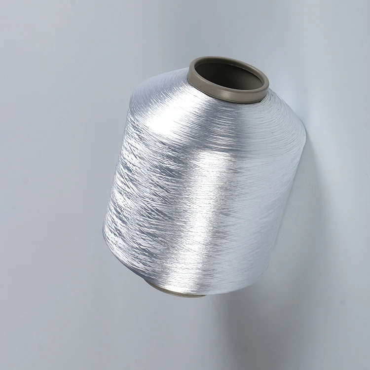 JINJIANG AA grade 150D/48F Semi dull Optical White DTY polyester textured yarn for narrow label