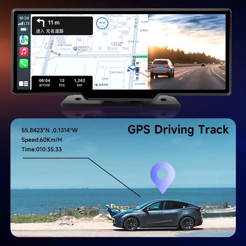 Поставщик 10 26 дюймов IPS сенсорный экран 4k Wi-Fi gps Автомобильный видеорегистратор передний и задний двойной объектив беспроводной автомобильный