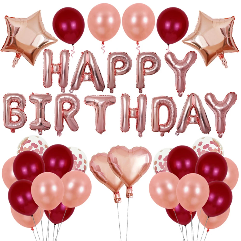 Лидер продаж Розовый Золотой воздушный шар набор для дня рождения товары вечеринок украшения из