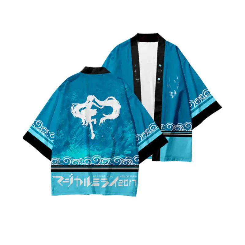 5 Style Miku Cosplay party japanese shirt short Haori Anime Kimono Cloak Clothing
