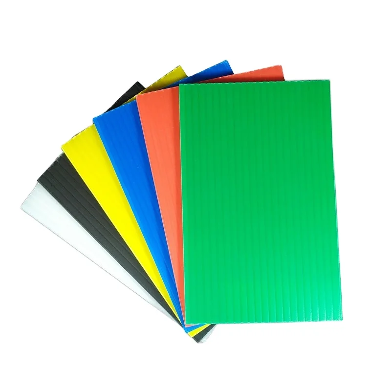 white plastic corflute flute board sheet win wall with custom color