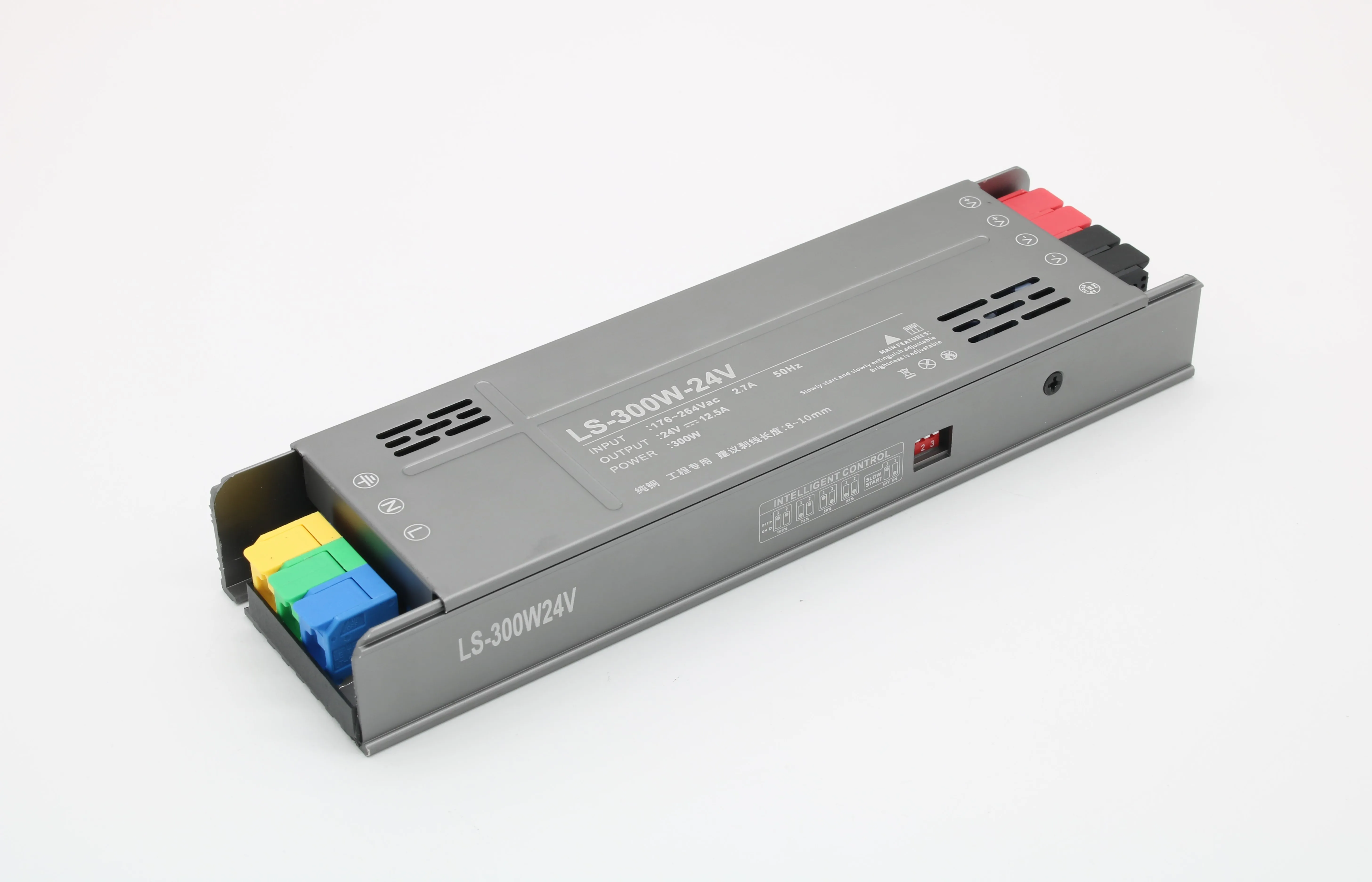 2024 New design diai dimming power supply 100% full power 12/24v AC180-265  300whigh-end indoor strip power supply