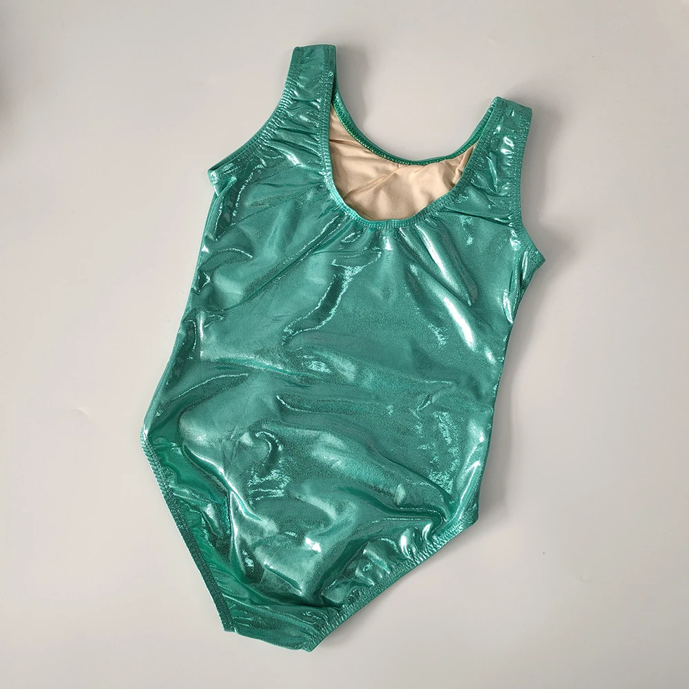 2024 Лидер продаж персонализированный цвет логотип нейлон спандекс блестящие танцевальные тренировочные костюмы гимнастические трико