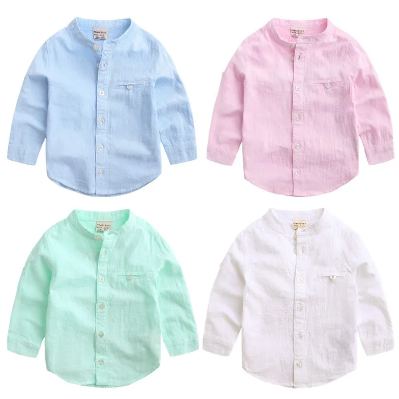 Wholesale Latest Fashion Chinese Collar Blouse Design New Pattern Boys Dress Shirts