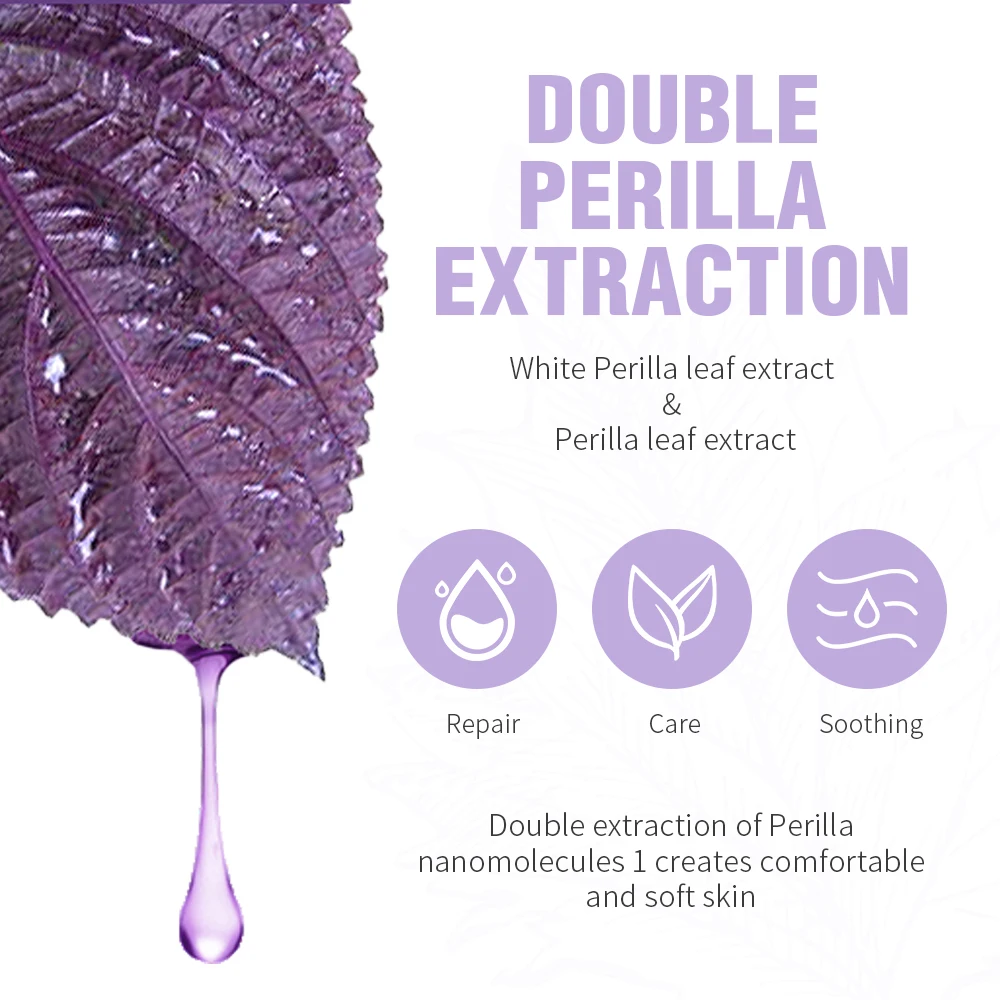 Skin Rejuvenation Anti-Aging Face Sheet Mask Deep Moisturizing Anti-Wrinkle Perilla Hydrating Polypeptide Facial Mask