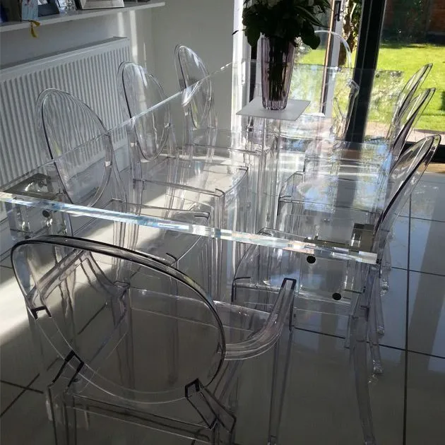 style modern factory custom simply living room round shape clear folding coffee acrylic dining table