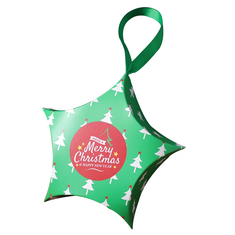 Factory Processing Customized Christmas Candy Packaging Creative Star Gift Paper Box Packaging