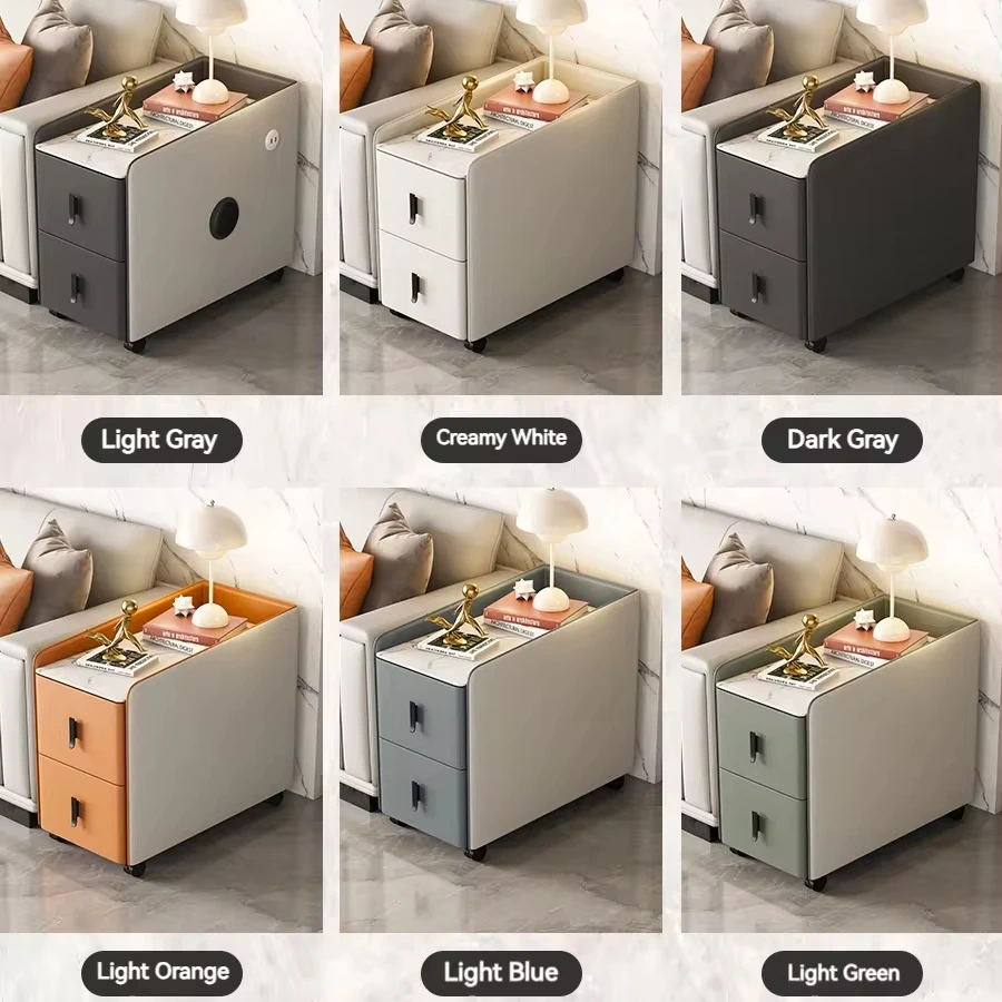 Luxury high-end sofa side cabinets tea cabinet simple solid wood multi-function with bluetooth audio USB smart side cabinet