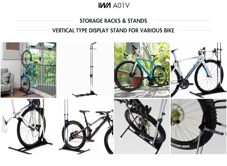 High quality steel capacity 30kg indoor parking foldable display stand bicycle storage rack