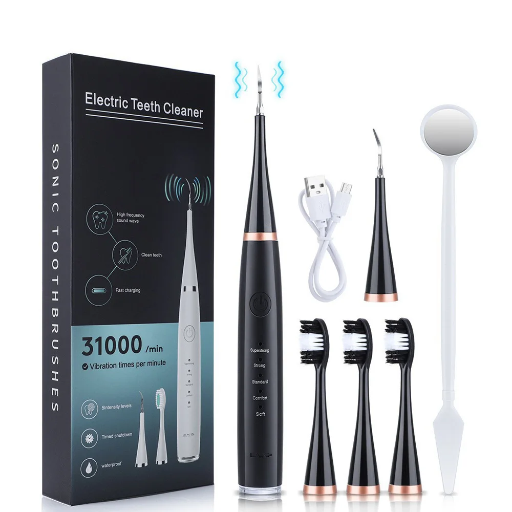 Wh-76 зубы пятновыводитель Ультразвуковая электрическая зубная щетка для стоматологического аппарата для снятия зубного камня гигиена полости рта набор с головка зубной щетки для отбеливания зубов