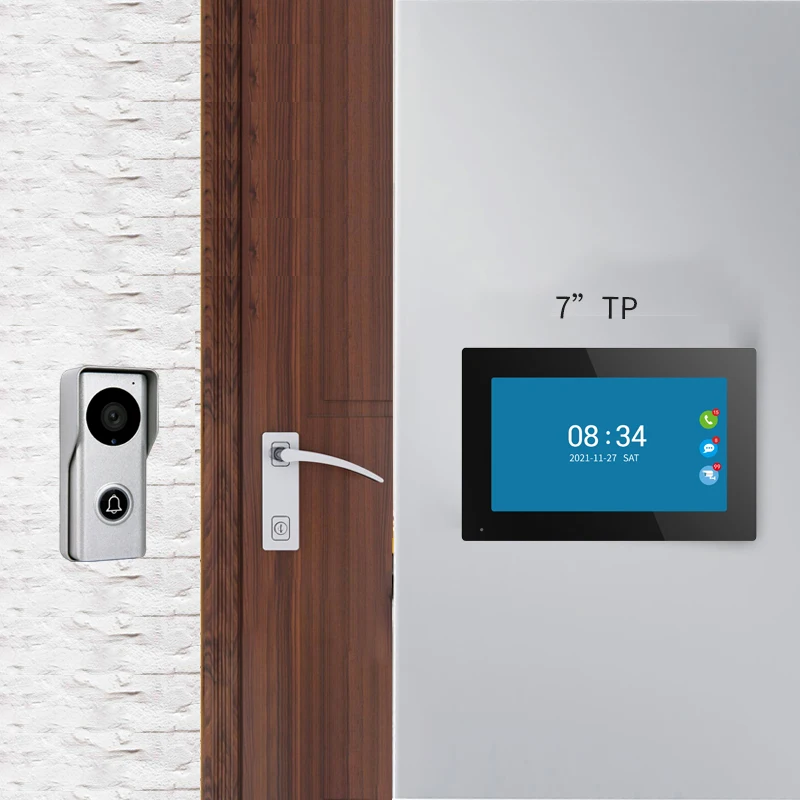 Smart ring video doorbell Tuya wifi AHD intercom system support tuya smart life unlock/monitor/intercom for home security
