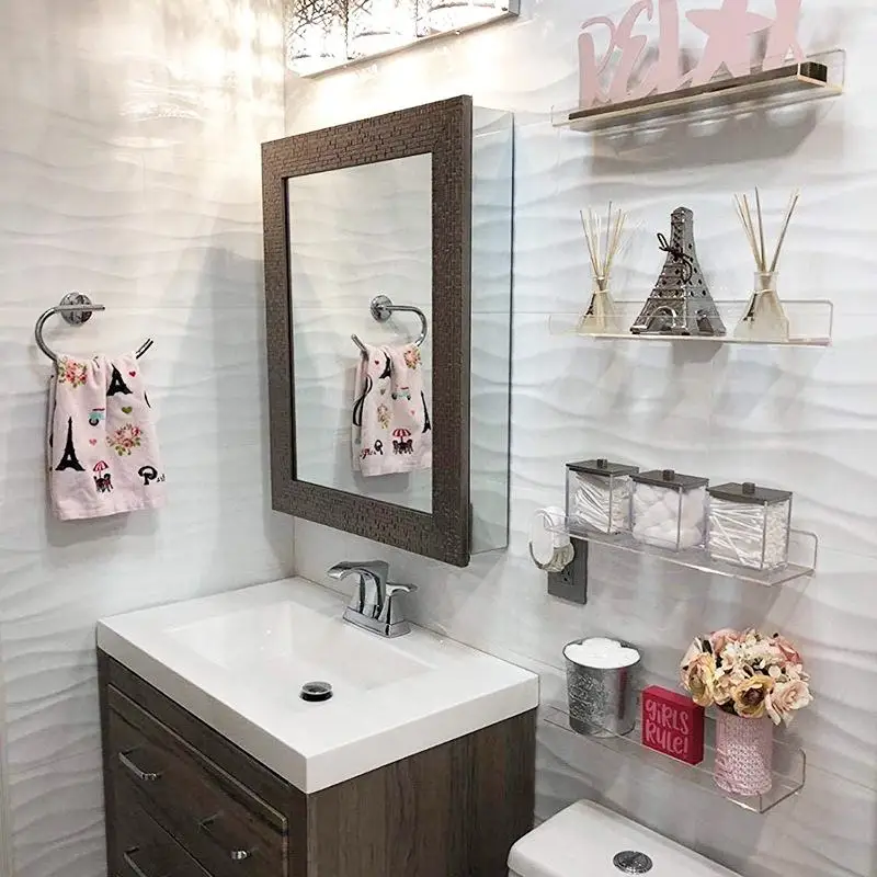 Mountable Grid Panel Wire Hanging Organizer Rack Bin Storage Flat Display Shelf Space White Kitchen Metal Customized Steel Wall