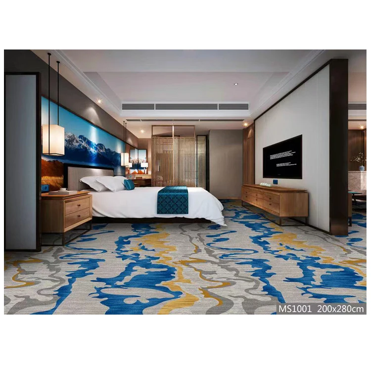 Cut pile Wall to wall printed hotel carpet in roll