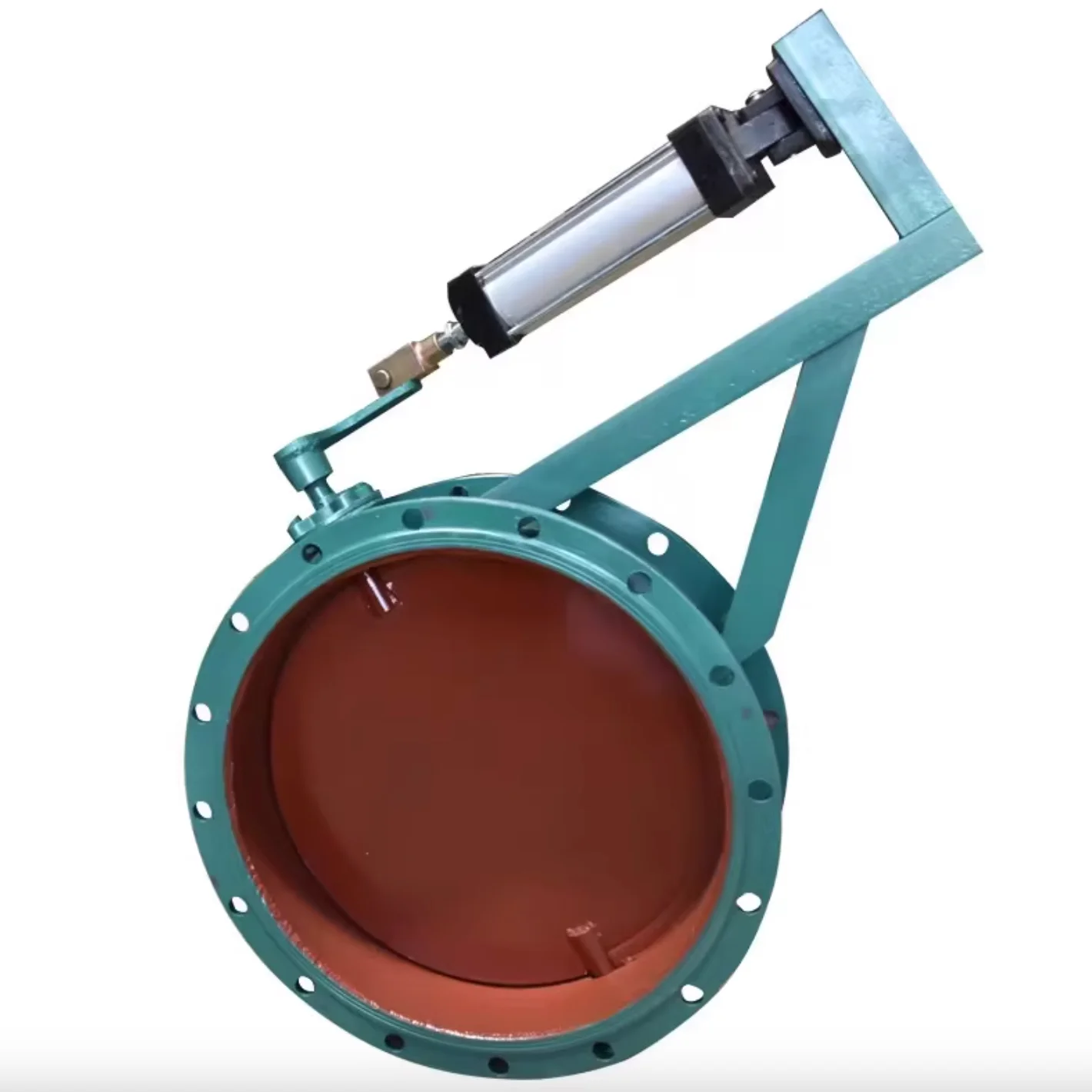 Large torque electric actuator with flange connection ventilation butterfly valve