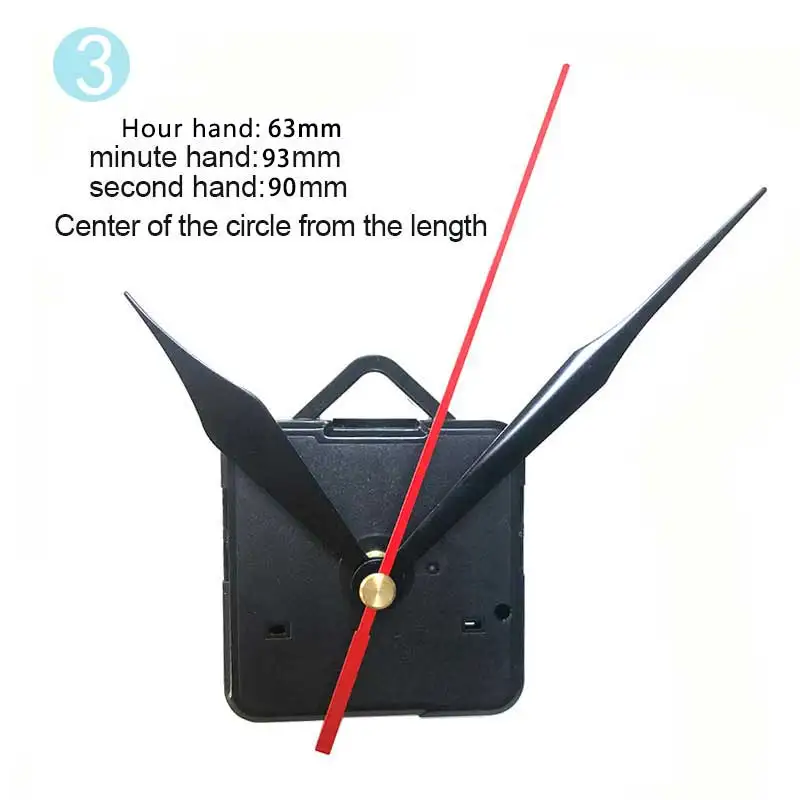 High Quality 24 Hours Quartz Wall Clock with Sports Mechanism Battery Operated Clock Parts Hands Includes Clock Work Machine