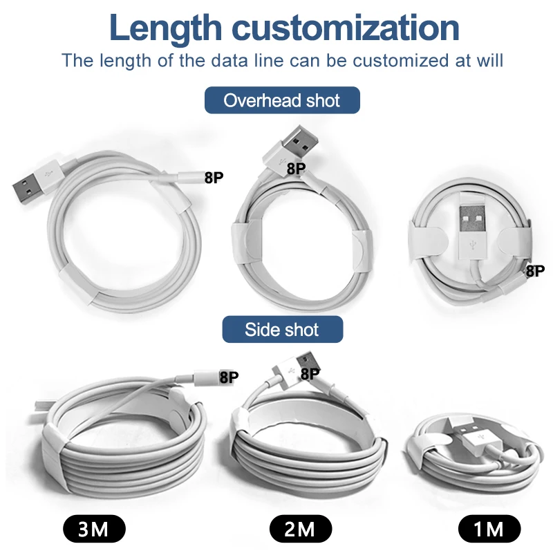 Wholesale Price 3ft 6ft 10ft lighting cable Fast Charging Usb Data Cable origin For iPhone 7 8 5w charger