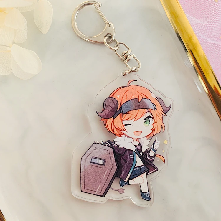 Wholesale Factory Made Anime Charms Transparent Plastic Custom Design Cute Design Mini Acrylic keychain