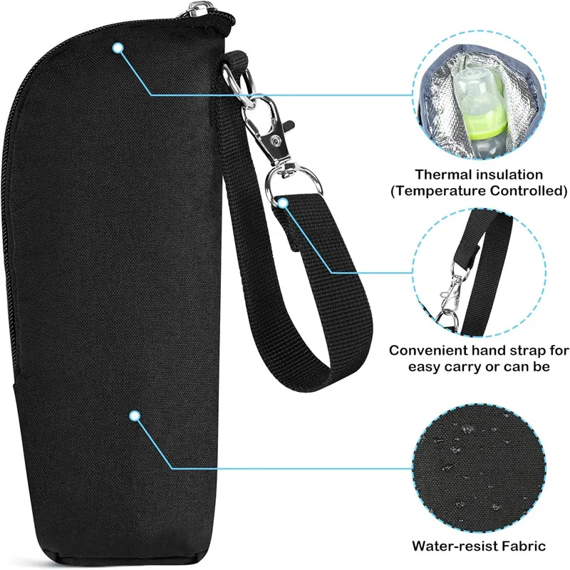 Baby Bottle Cooler Tote Bags, Insulated Breast milk Cooler Bag, Nursing Bottle Cooler Warmer Bag for Nursing Mom Daycare Travel.