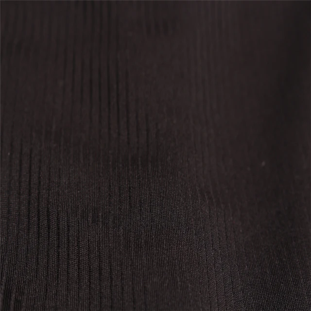 Китай, оптовая продажа, 2021 индивидуальная сетчатая перерабатываемая 100% Полиэстеровая ткань в рубчик для мужской и женской одежды