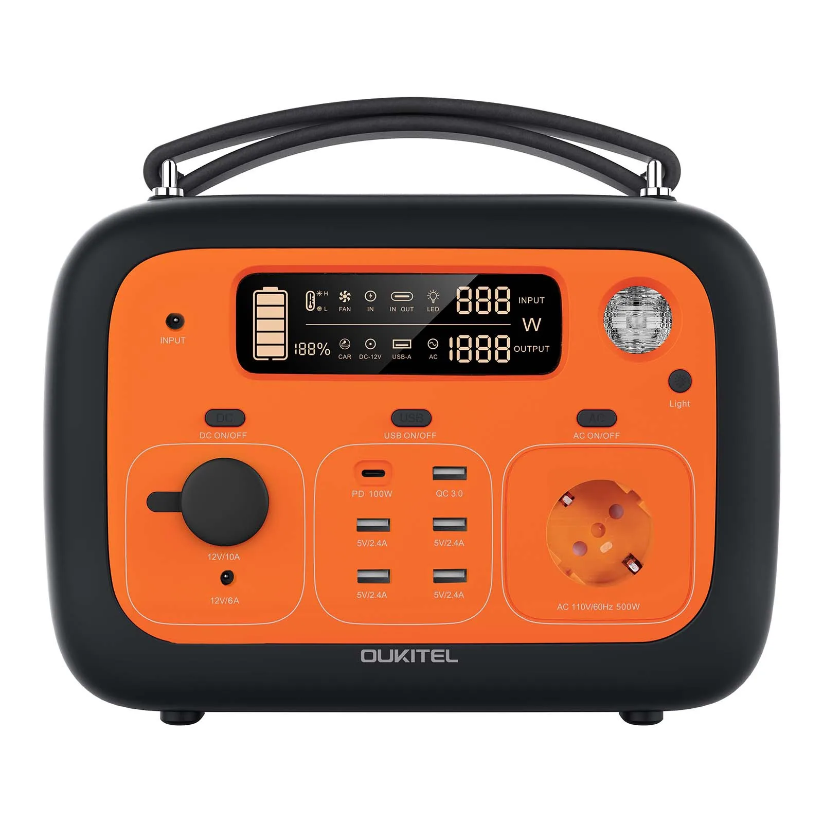 Solar Generator P501 505Wh Lifepo4 Mobile Phone Outdoor 150000 Mah Power Bank Fast Charging Mini Power Station Portable 500W