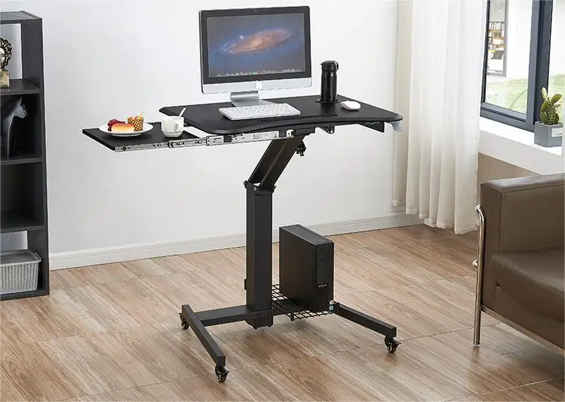 Mobile lifting computer desk mobile lecture table mobile lifting study table bedside table with wireless charging