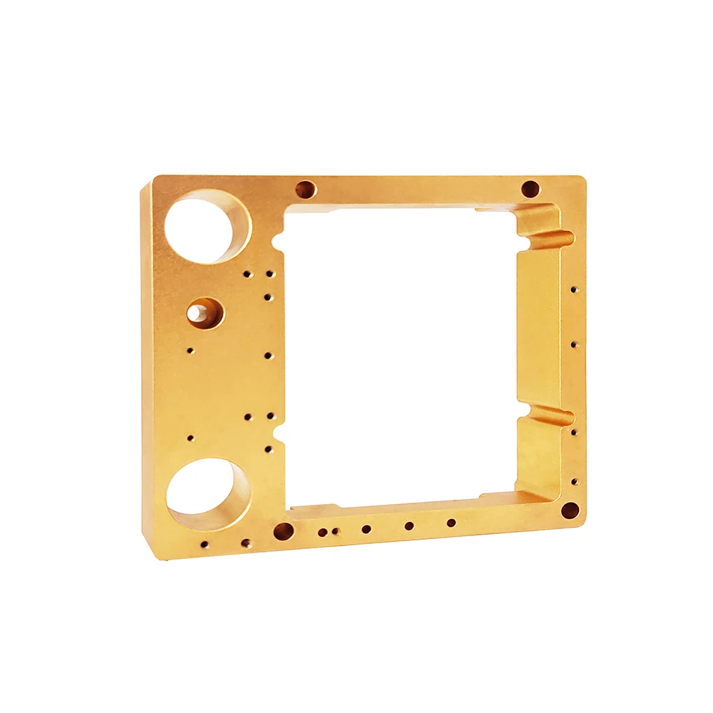 High Precision Aluminum CNC Machining Service Milling Parts Drill Spare Parts With Golden Paint Spraying