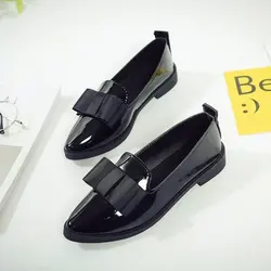 QT005 flat pointed toe office fancy designer formal women light ladies flat shoes