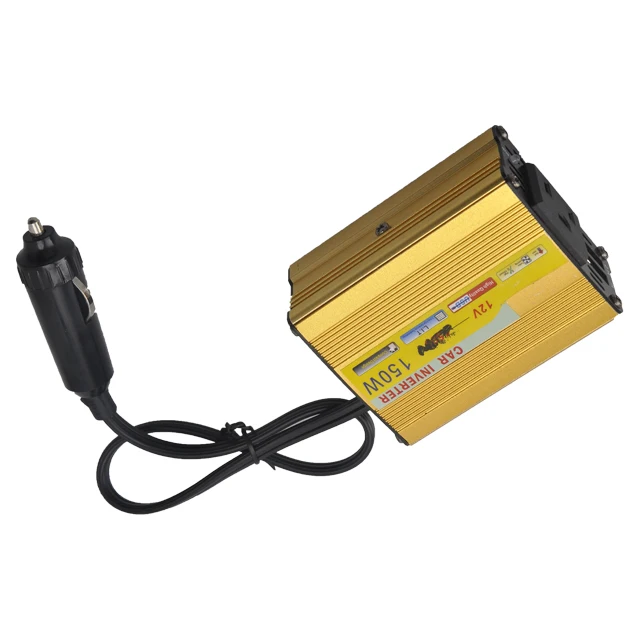 150W Min Portable DC 12V to 220V AC 150W Inverter MICRO Pure Sine Wave Solar Inverter With 2 Socket USB