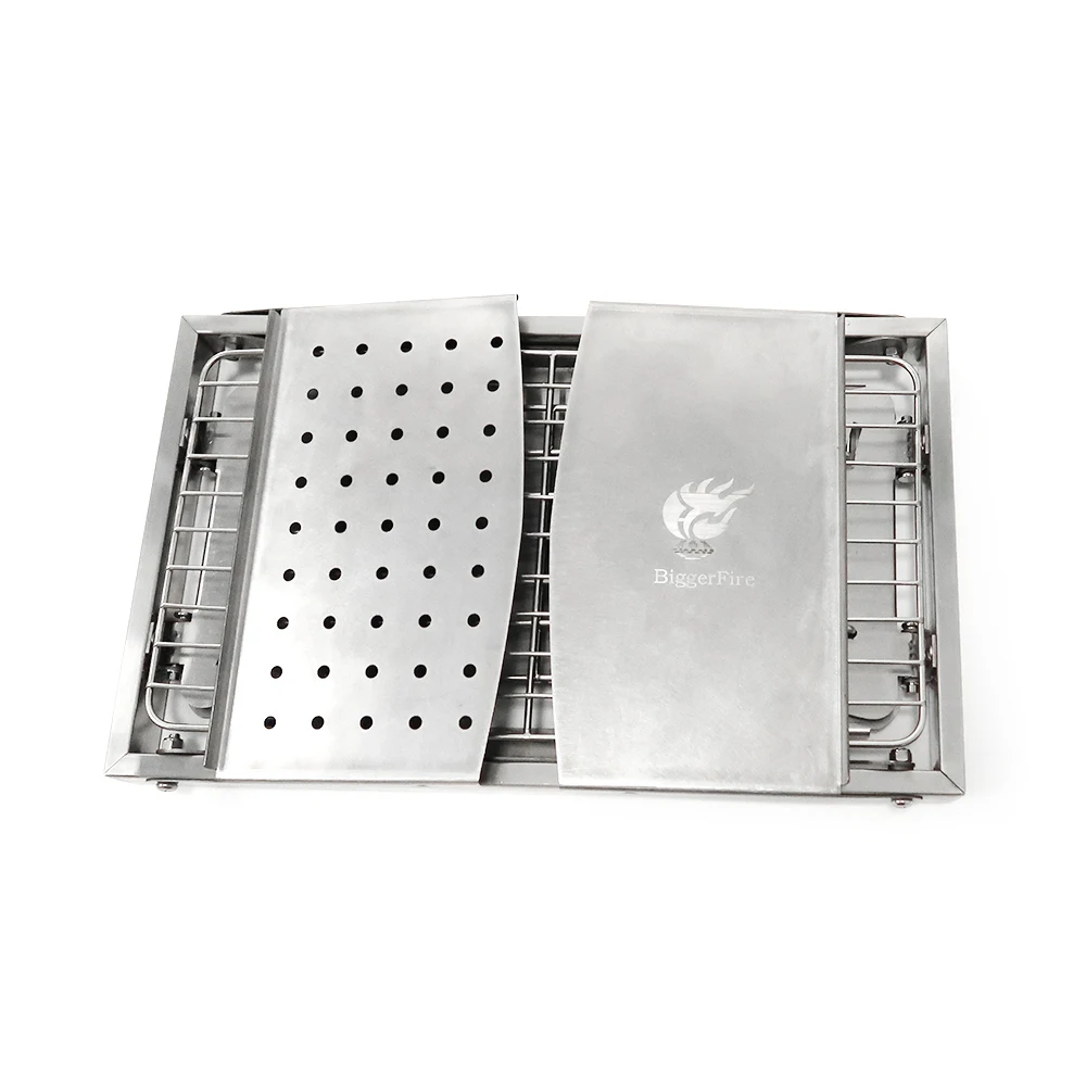 Wholesale Manufacturers Custom Outdoor Camping Portable Folding Stainless Steel Barbecue Grill Garden Balcony Charcoal BBQ Grill