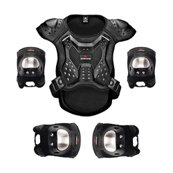 WOSAWE Motorcycle Armor Suit Roller Skating Skateboard Chest Back Spine Anti-fall Protective Gear Knee Pads Elbow Pads Suit