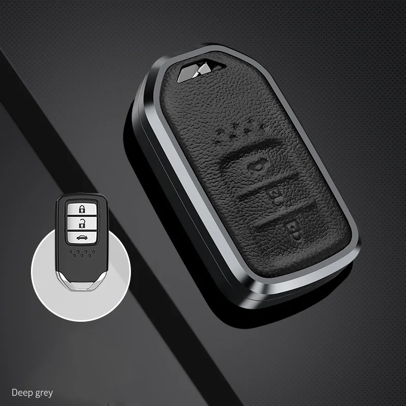 Personality Design Leather Luxury Car Key Case Cover For Honda