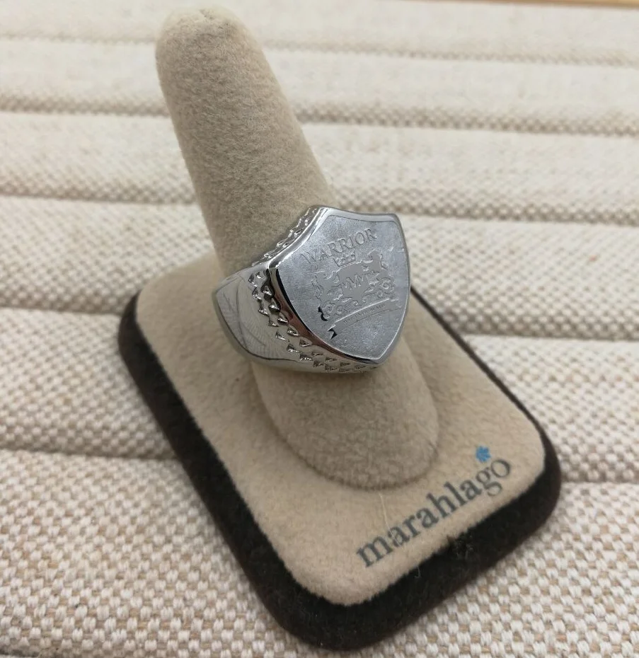 Latest design custom stainless steel slave and warrior and knight rings fashion jewelry king ring