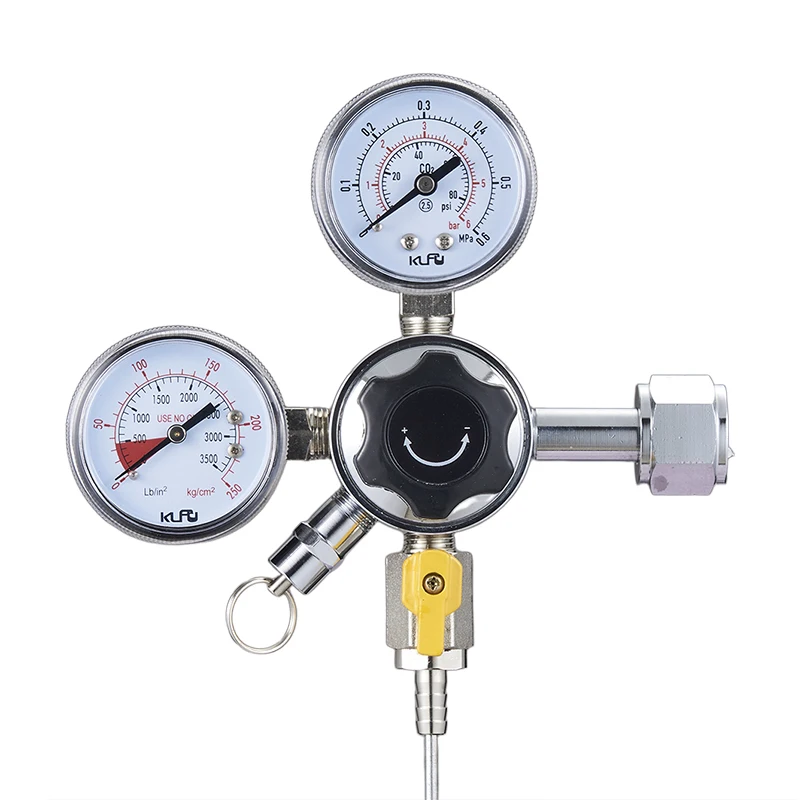 Draft Beer CO2 Regulator with Safety Pressure Valve, CGA-320 Inlet for keg beer