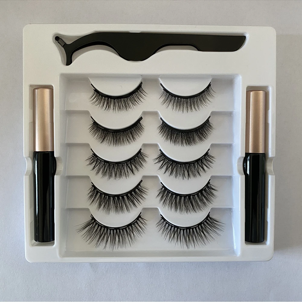 The New Listing Black Fiber Beautiful Appearance Eyelashes Magnetic for Eye