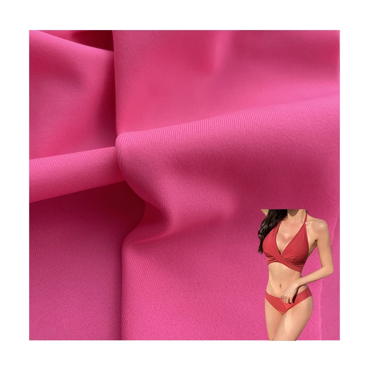 Wholesale 81% Nylon 19% Spandex 40D Knitted 4 Way Stretch Supplex Textured Swimwear Nylon Lycra Fabric For Swim Clothes
