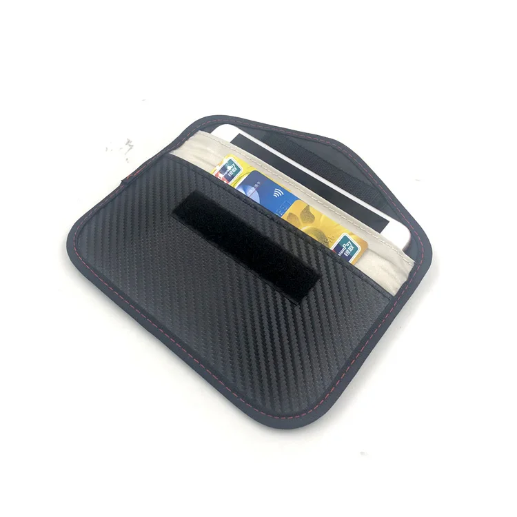 Чехол из углеродного волокна PU для автомобильного ключа rfid-сигнала защитный чехол Faraday с